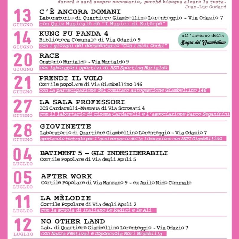 Scendi c'è il cinema! - 2025