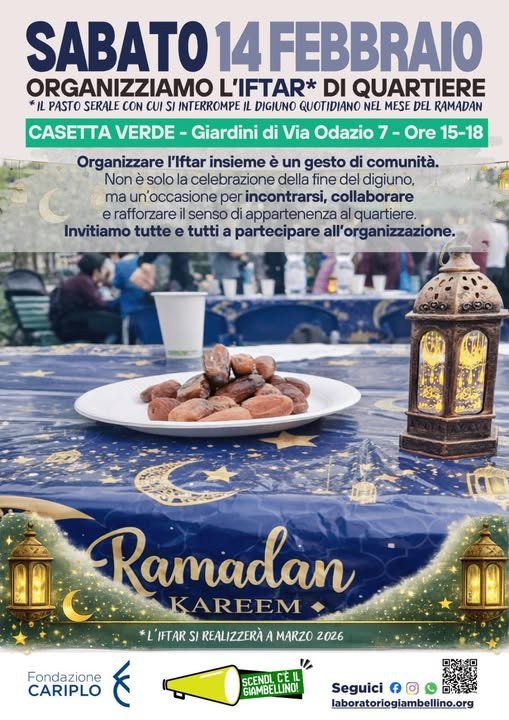 COSTRUIAMO INSIEME L'IFTAR DI QUARTIERE